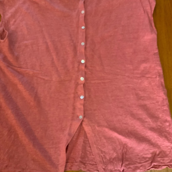 Linen salmon color sleeveless - Picture 2 of 5